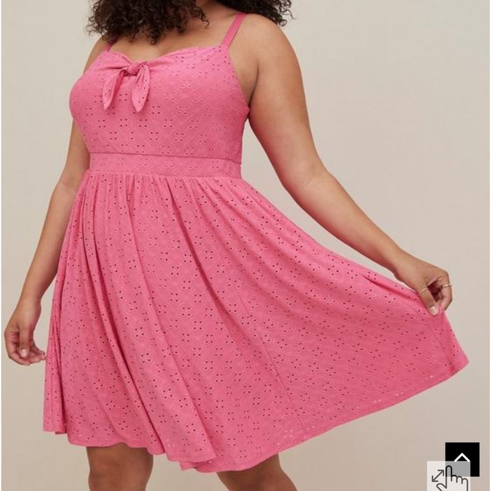 Torrid Mini Knit Embroidered Skater Dress